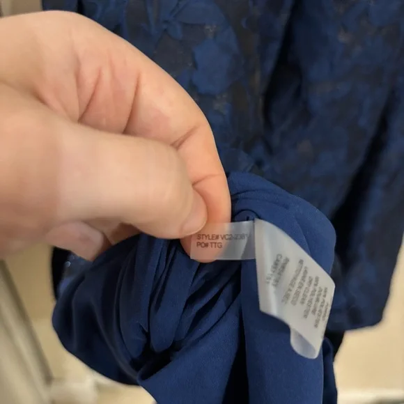 Vince Camuto Blue Floral Textured Minidress - Picture 12 of 15